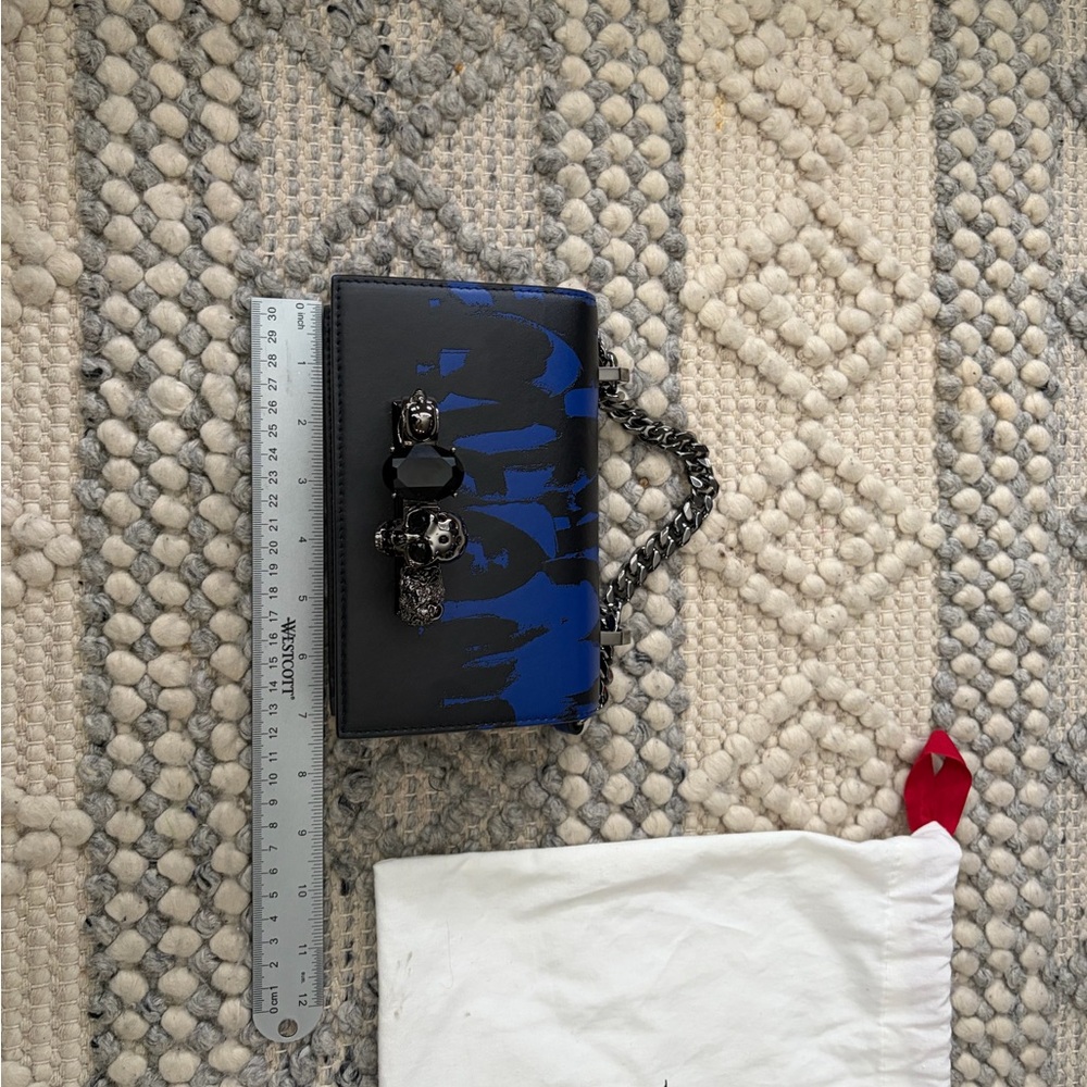 Alexander McQueen Blue and Black Leather Bag